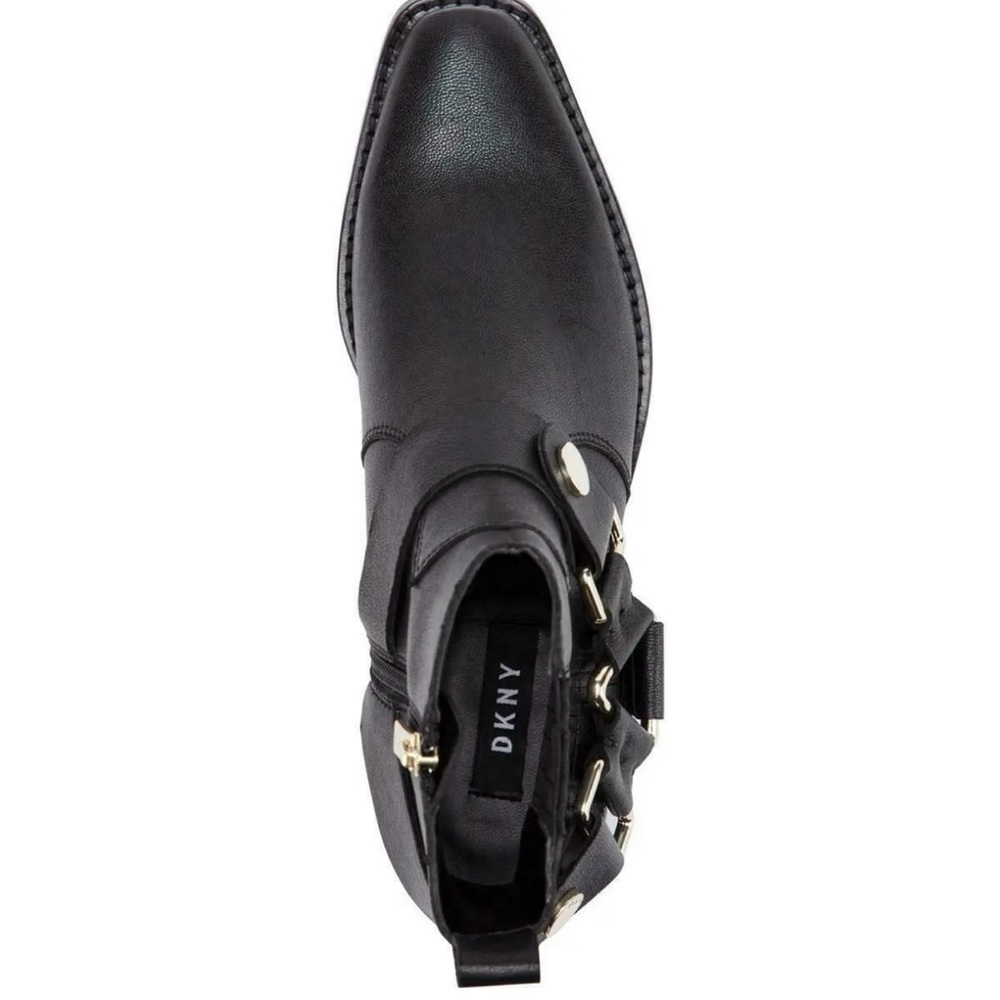 DKNY Mina Black Leather boots - Size 6.5 NEW! - Picture 3 of 13